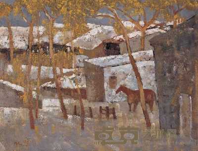 黄阿忠 村居 65×60cm